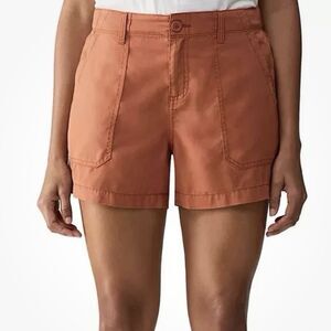 Social Standard by Sanctuary Fortune Tencel Shorts Sz Large Rust 4"  NEW W Tags